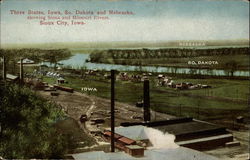 Three States, Iowa, So. Dakota and Nebraska, showing Sioux and Missouri Rivers Sioux City, IA Postcard Postcard