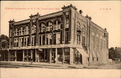 Nebraska Headquarters A. O. U. W Grand Island, NE Postcard Postcard