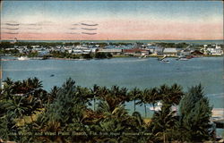 Lake Worth and West Palm Beach, Fla., from Royal Poinciana Tower Florida Postcard Postcard