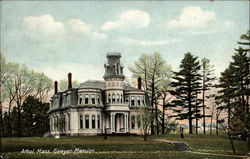 Sawyer Mansion Athol, MA Postcard Postcard