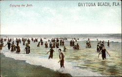 Enjoying the Bath Daytona Beach, FL Postcard Postcard