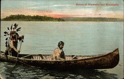 Return of Hiawatha and Minnehaha Postcard