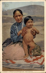 A Proud Navaho Mother New Mexico Postcard Postcard