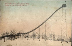 New ski slide Stoughton, WI Postcard Postcard