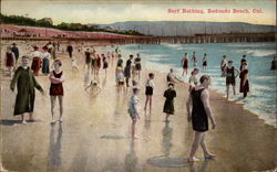 Surf Bathing Redondo Beach, CA Postcard Postcard