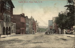 Eighth Street Sioux Falls, SD Postcard Postcard