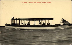 A New Launch on Storm Lake Postcard