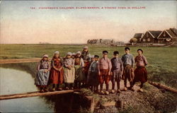 Fishermen's Children Eiland-Marken, Holland Benelux Countries Postcard Postcard