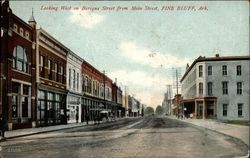 Looking West on Borique Street from Main Street Pine Bluff, AR Postcard Postcard