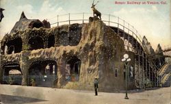 Scenic Railway Venice, CA Amusement Parks Postcard Postcard