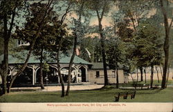 Merry-go-round, Monarch Park Oil City, PA Postcard Postcard