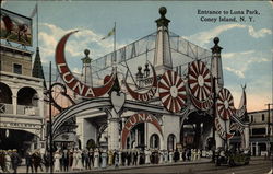 Entrance to Luna Park Coney Island, NY Postcard Postcard