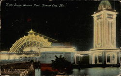 Night Scene, Electric Park Postcard