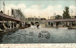 Shooting the Chutes, White City Syracuse, NY Postcard Postcard