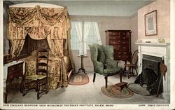 New England Bedroom (1800) Museum of The Essex Institute Postcard