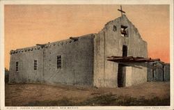 Indian Church at The Pueblo Jemez, NM Postcard Postcard