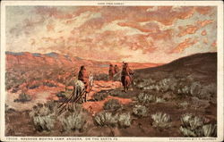 Navahos Moving Camp on the Santa Fe Postcard
