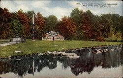 Tlinket Totem Pole and House, New York Zoological Park Bronx, NY Postcard Postcard