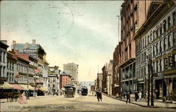 Genesee Street Looking North Utica, NY Postcard Postcard