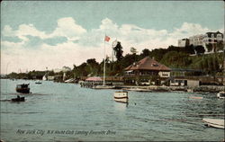 Yacht Club Landing Riverside Drive New York City, NY Postcard Postcard