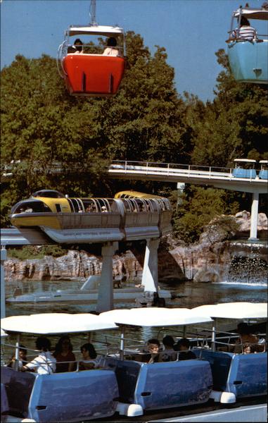 Monorail Trains at Disneyland Anaheim California