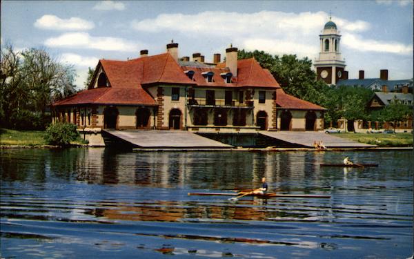 The Weld Boat House on the Charles River Cambridge Massachusetts