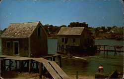 Old Fishing Shacks, Wellfleet Postcard