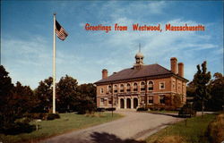 Greetings from Westwood - Town Hall Postcard