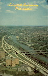 Crossing of Schuylkill Expressway at City Line Postcard