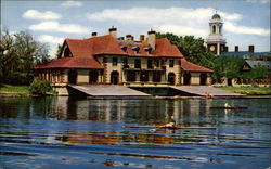 The Weld Boat House on the Charles River Postcard