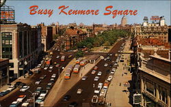 Busy Kenmore Square Boston, MA Postcard Postcard