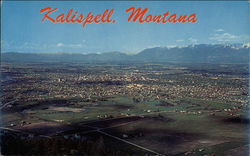 Bird's Eye View of Kalispell, Montana Postcard Postcard