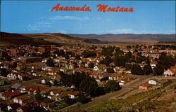 Birdseye View Anaconda, MT Postcard Postcard