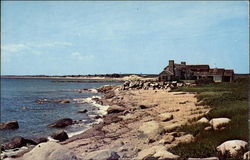 Picturesque Rocky Shoreline Weekapaug, RI Postcard Postcard