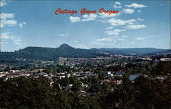 Aerial View Cottage Grove, OR Postcard 