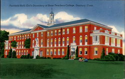 Fairfield Hall, Girl's Formitory of State Teachers College Danbury, CT Postcard Postcard