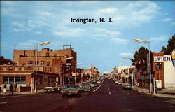 Part of the business district Irvington, NJ Postcard Postcard