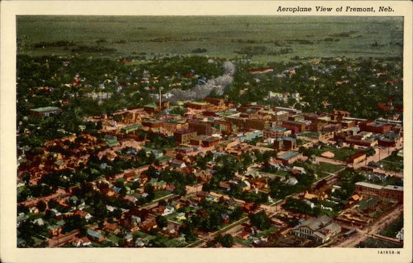 Aeroplane View of Fremont Nebraska