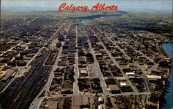 Aerial View of Calgary, Alberta Canada Postcard Postcard