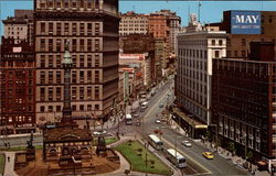 Public Square Looking East Postcard