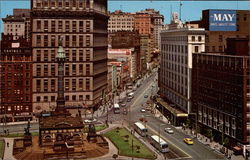 Public Square Looking East Cleveland, OH Postcard Postcard