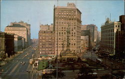 Public Square Looking East Cleveland, OH Postcard Postcard