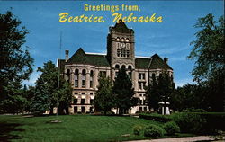 Gage County Courthouse Beatrice, NE Postcard Postcard