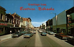 Court Street Beatrice, NE Postcard Postcard