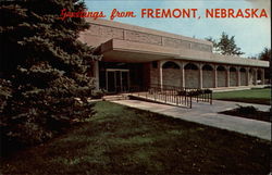 Greetings from Fremont - Keene Memorial Library Nebraska Postcard Postcard