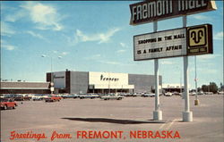 Fremont Mall Nebraska Postcard Postcard