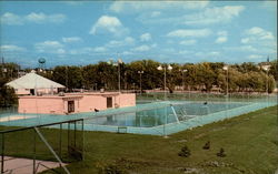 Swimming Pool & Bath Houses, Roosevelt Park Postcard