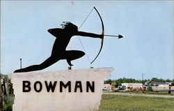 One of the most unusual signs in North Dakota Bowman, ND Postcard Postcard