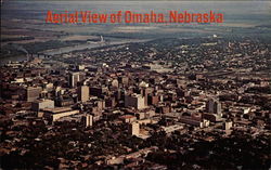 Aerial View of Omaha, Nebraska Postcard