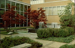 Courtyard and Fountain, Student Union Postcard